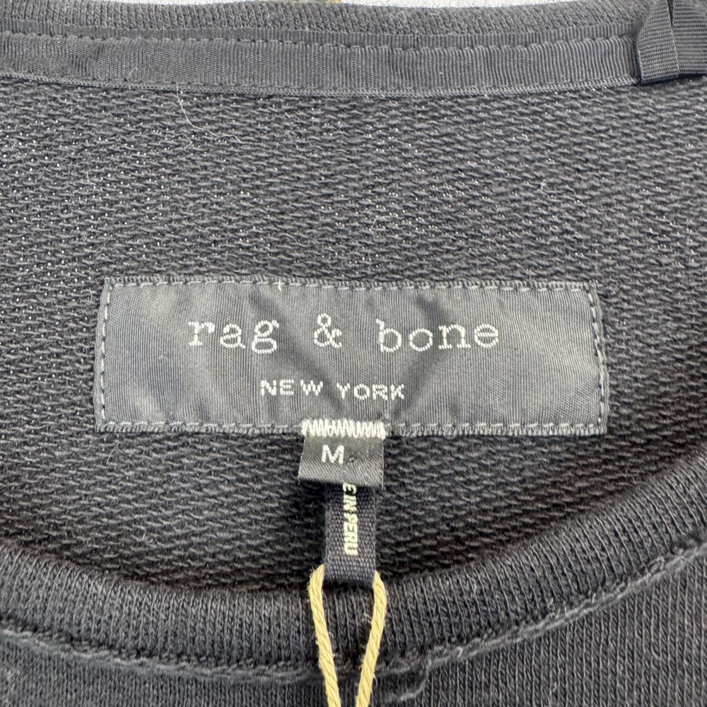 rag & bone Sweatshirt Men‎ M Black Liberty Graphic NWT - Picture 8 of 16